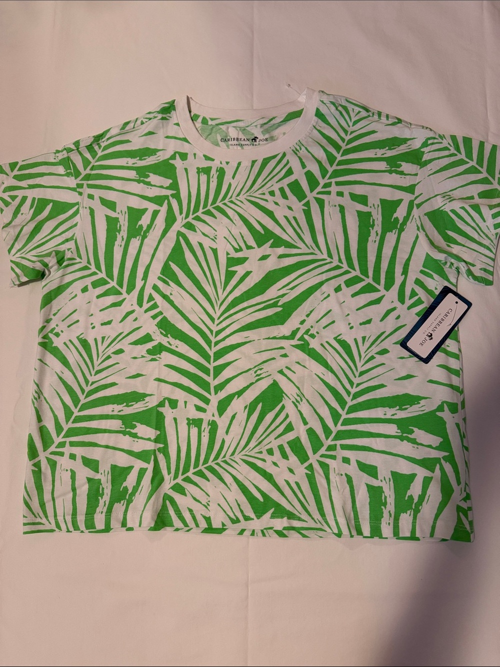 Caribbean Joe Short Sleeve Tee Cotton S NWT